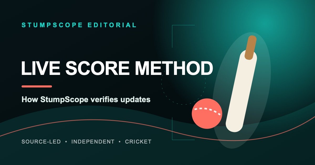 Illustrated StumpScope live-score methodology cover Illustrated StumpScope live-score methodology cover