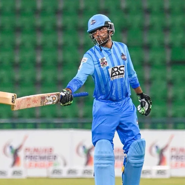 Afaq Khan portrait in Abbottabad Region match shirt
