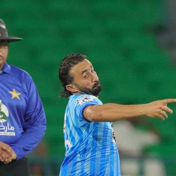 Shahab Khan portrait in Abbottabad Region match shirt