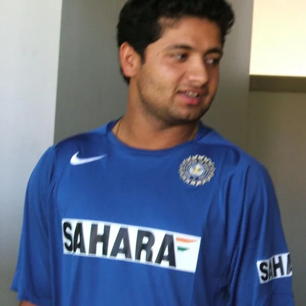 Piyush Chawla portrait in India national team training shirt