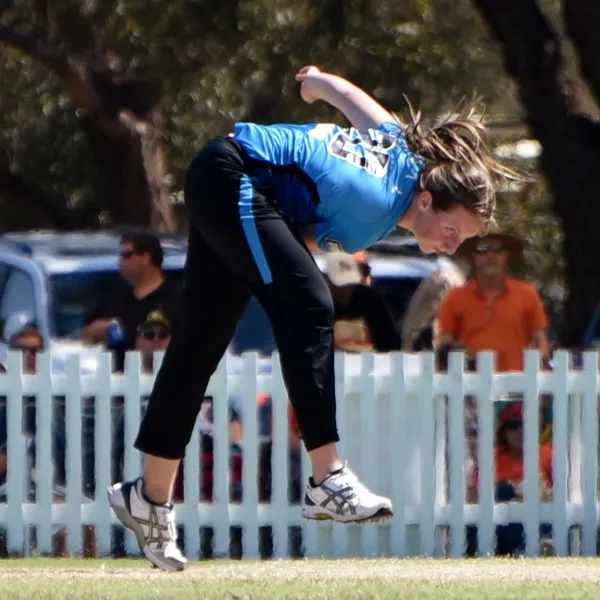 Darcie Brown portrait in Adelaide Strikers WBBL match shirt