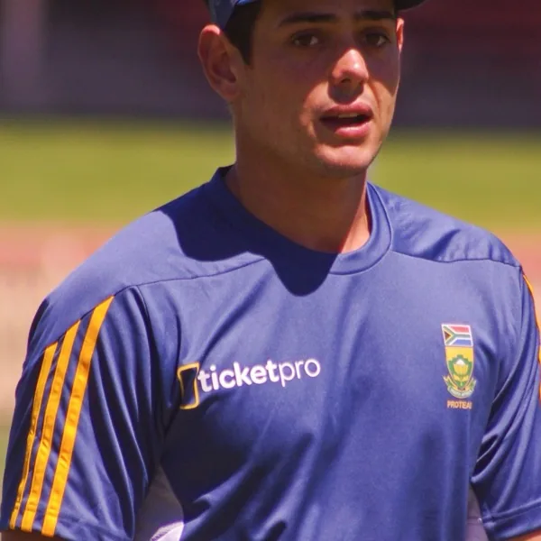 Quinton de Kock portrait in South Africa national cricket training shirt