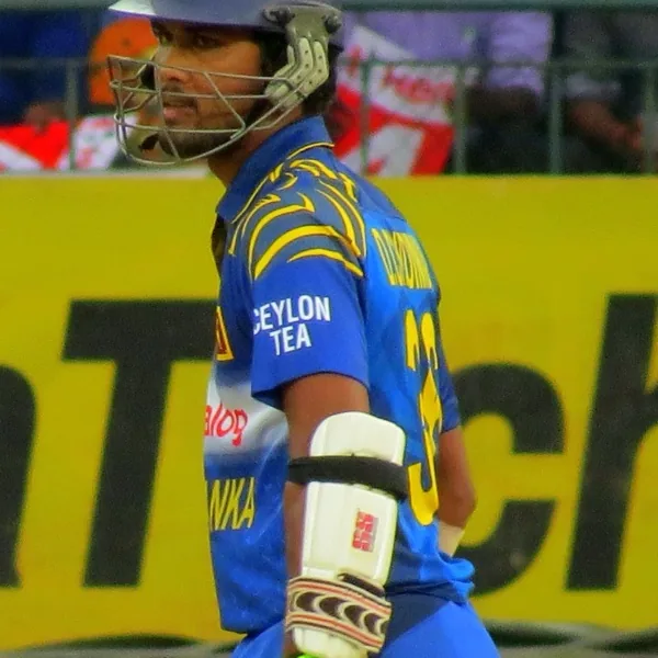 Dinesh Chandimal portrait in Sri Lanka national team playing shirt