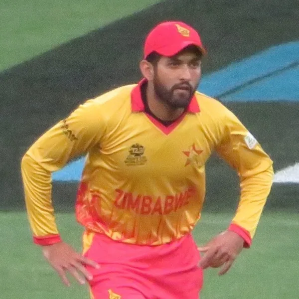 Sikandar Raza portrait in Zimbabwe national team 2022 T20 World Cup playing kit