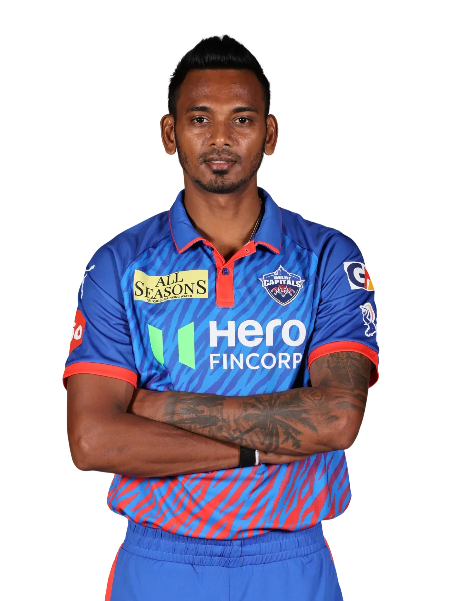 Dushmantha Chameera in an official Delhi Capitals current squad shirt