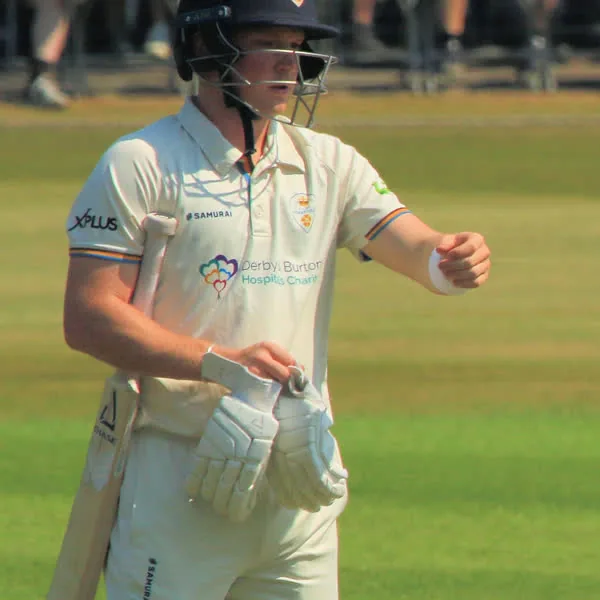 Harry Came portrait in Derbyshire County Championship playing shirt Harry Came portrait in Derbyshire County Championship playing shirt