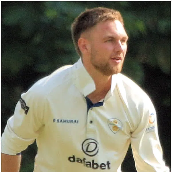 Jack Morley portrait in Derbyshire County Championship playing shirt