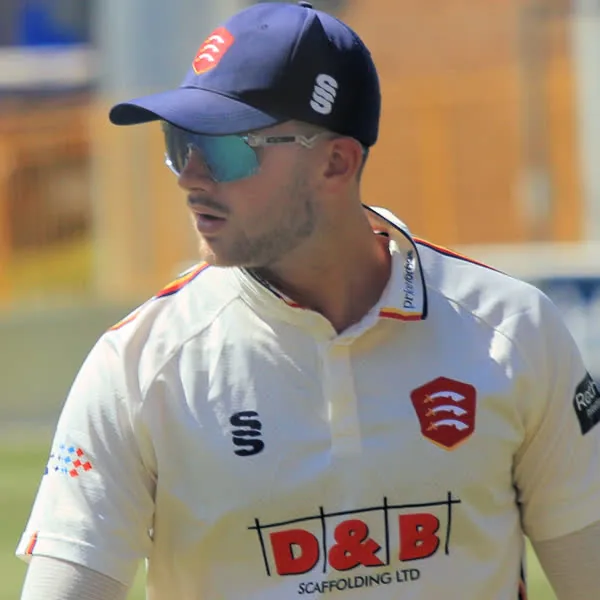 Noah Thain portrait in Essex County Championship playing shirt
