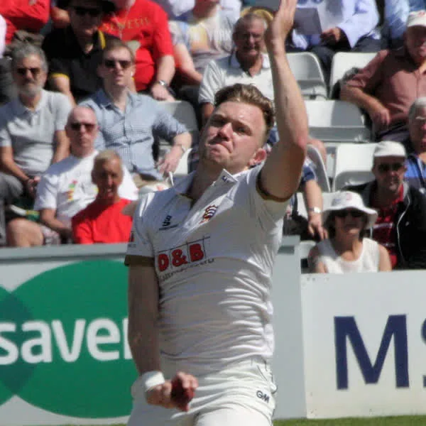 Sam Cook portrait in Essex County Championship playing shirt