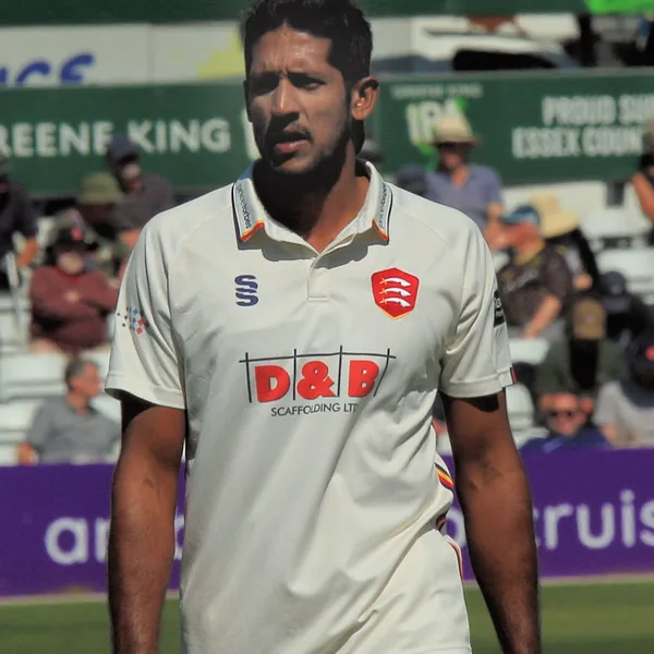 Kasun Rajitha portrait in Essex County Championship playing shirt