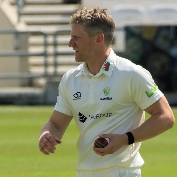 Timm van der Gugten portrait in Glamorgan County Championship playing shirt