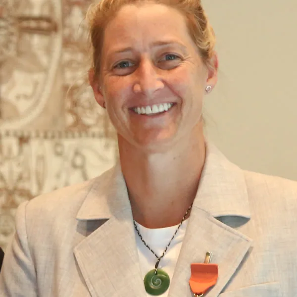 Sophie Devine portrait in Formal investiture jacket