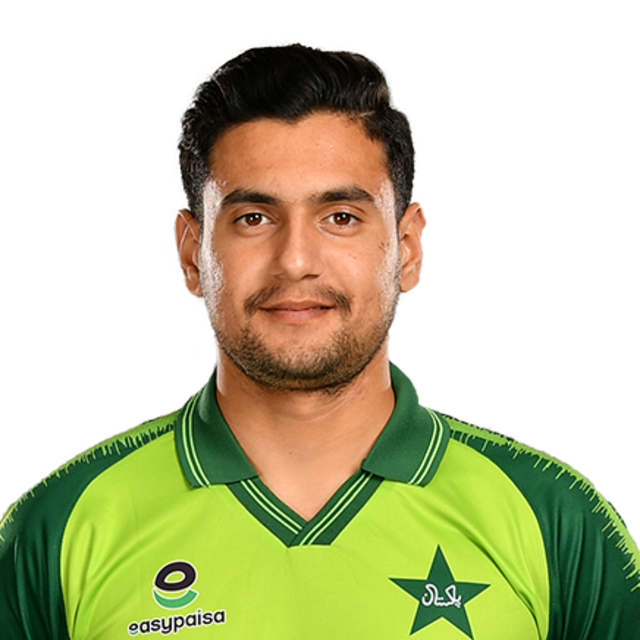 Haider Ali portrait in Pakistan national team shirt