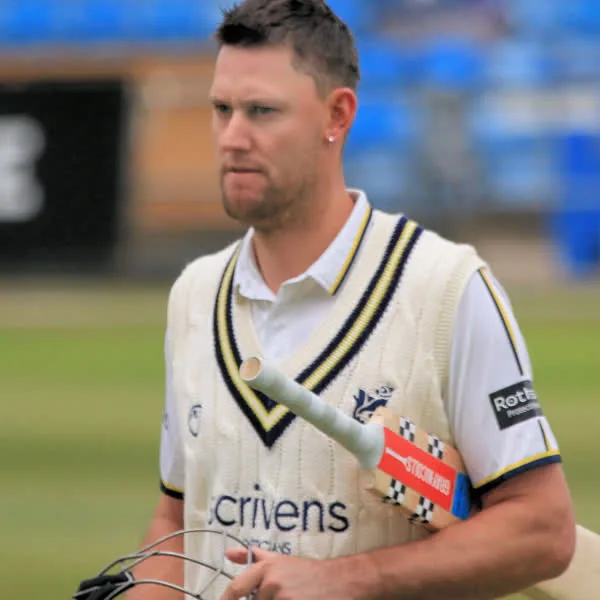 Beau Webster portrait in County Championship playing shirt and sweater