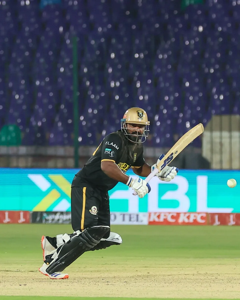 Kusal Perera portrait in Official Hyderabad Kingsmen HBL PSL 11 playing shirt