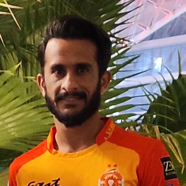 Hasan Ali portrait in Islamabad United playing shirt