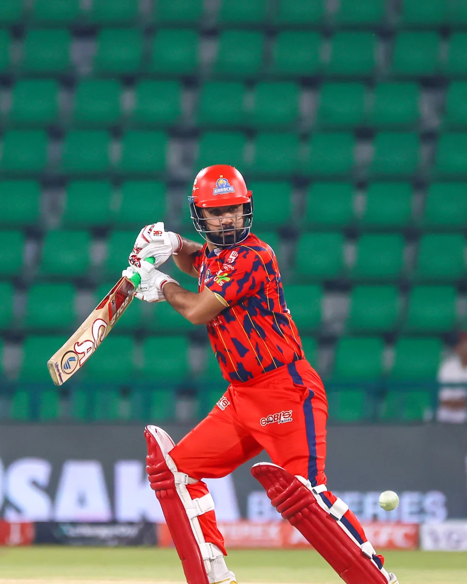 Muhammad Waseem portrait in Official Karachi Kings HBL PSL 11 playing shirt
