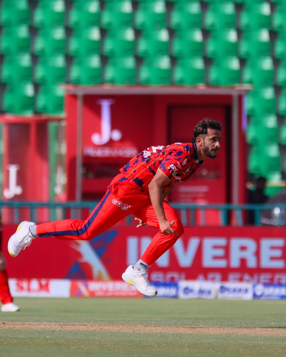 Zahid Mahmood bowling for Karachi Kings during HBL PSL 2026