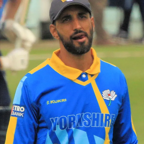 Shan Masood portrait in Yorkshire one-day playing shirt