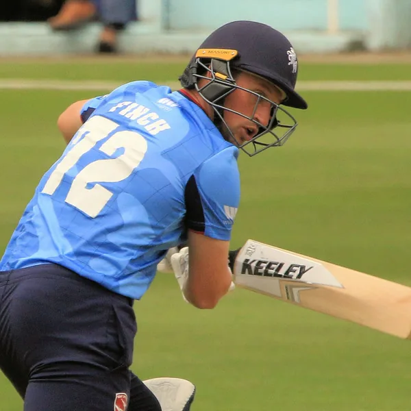 Harry Finch portrait in Kent one-day playing shirt