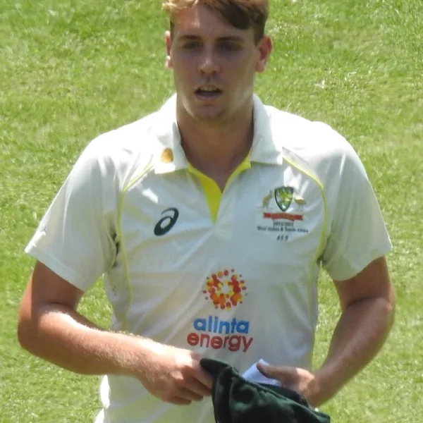 Cameron Green portrait in Australia Test playing shirt