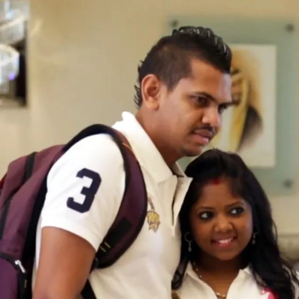 Sunil Narine portrait in Kolkata Knight Riders team polo shirt
