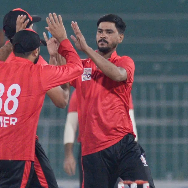 Mohammad Rizwan portrait in Lahore Region Blues 2024/25 National T20 Cup match shirt