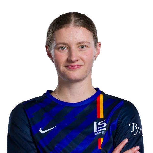Charlie Dean portrait in Official London Spirit 2026 squad shirt