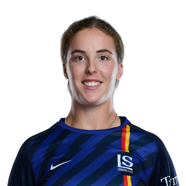 Liv Barnes portrait in Official London Spirit 2026 squad shirt