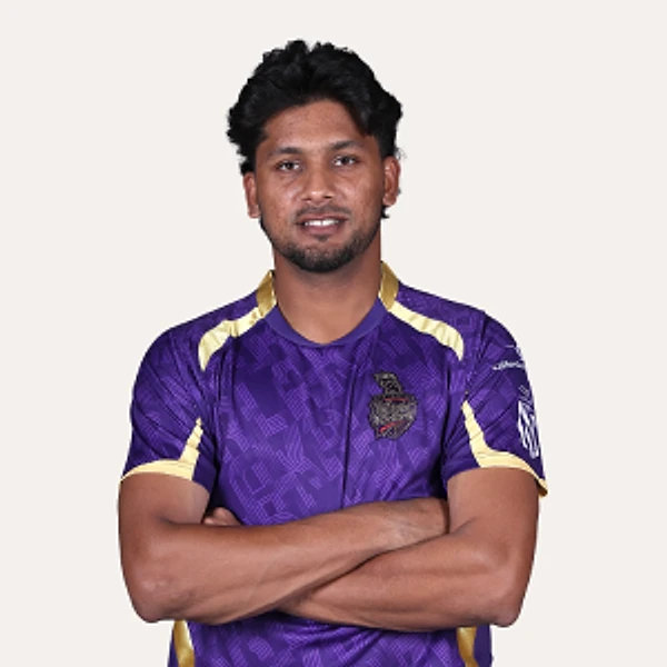 Saif Badar portrait in Official Los Angeles Knight Riders 2026 squad shirt Saif Badar portrait in Official Los Angeles Knight Riders 2026 squad shirt