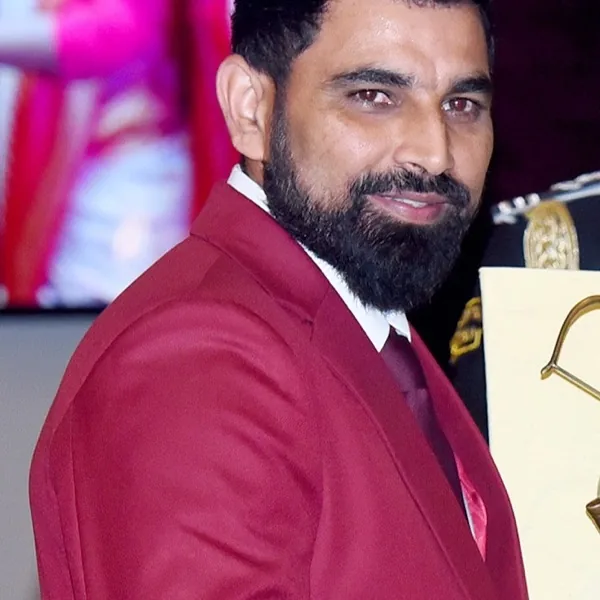 Mohammed Shami receiving the Arjuna Award in 2024 Mohammed Shami receiving the Arjuna Award in 2024