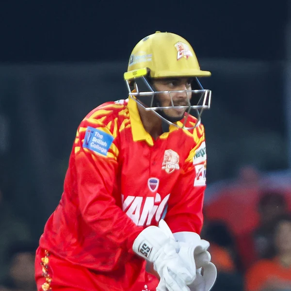 Sameer Ali portrait in Official Lumbini Lions 2025 wicketkeeping match kit