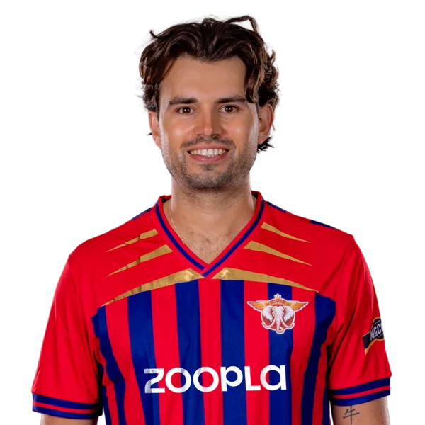 Max Holden portrait in Official Manchester Super Giants 2026 squad shirt