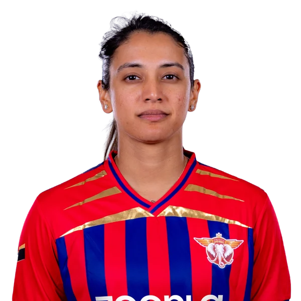 Smriti Mandhana portrait in Official Manchester Super Giants 2026 squad shirt