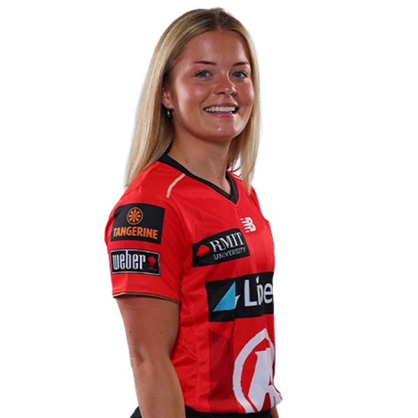Milly Illingworth portrait in Official Melbourne Renegades WBBL squad shirt