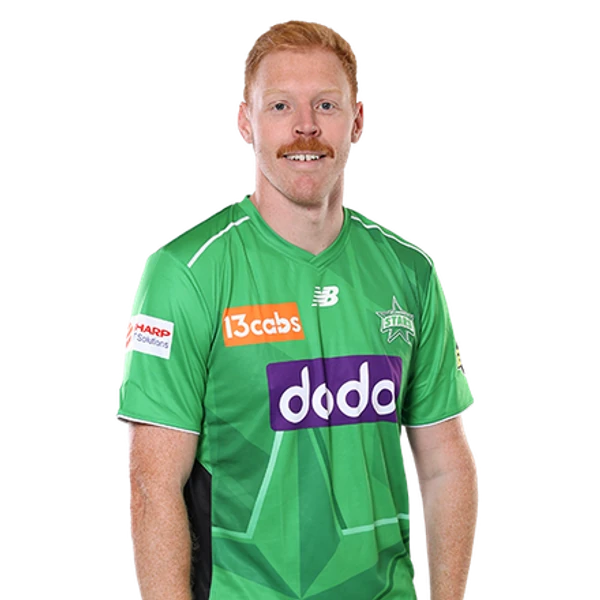 Liam Hatcher portrait in Official Melbourne Stars BBL squad shirt