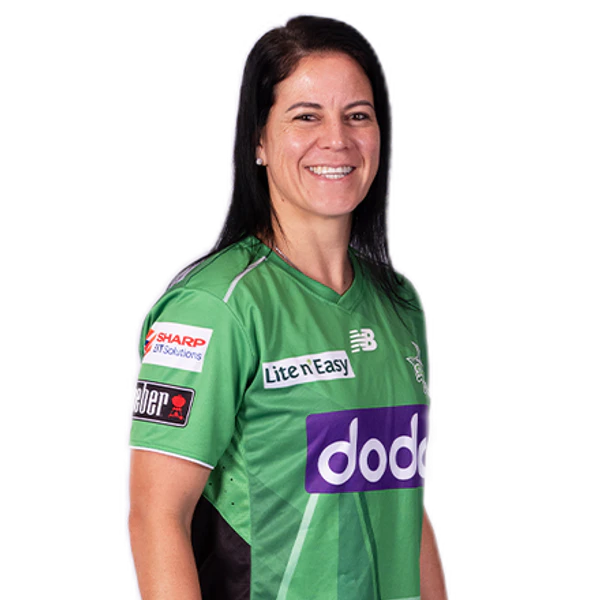 Marizanne Kapp portrait in Official Melbourne Stars WBBL squad shirt