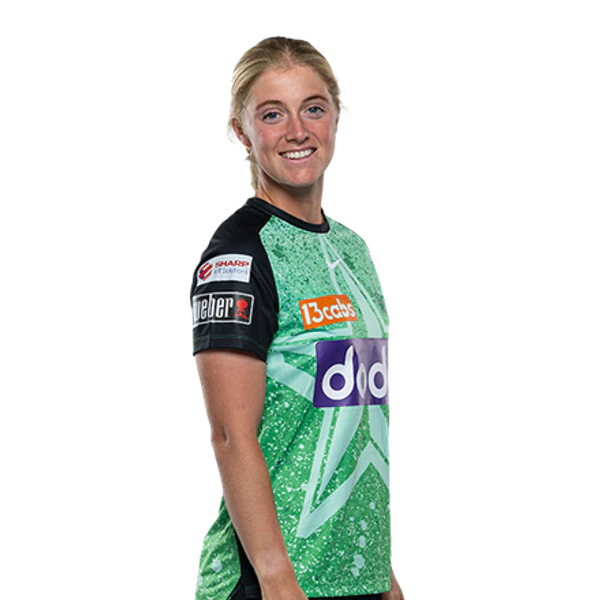 Sophie Day portrait in Official Melbourne Stars WBBL squad shirt