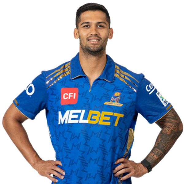 Jason Smith portrait in Official MI Cape Town Season 5 squad shirt