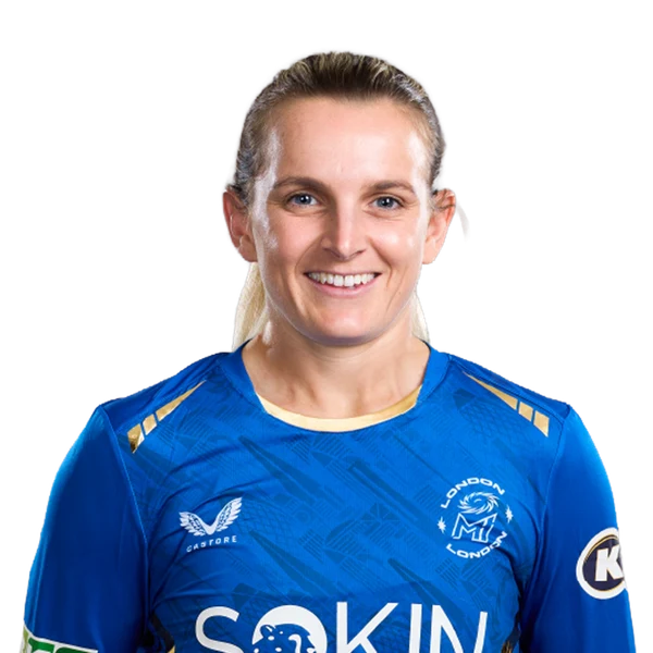 Kate Coppack portrait in Official MI London 2026 squad shirt