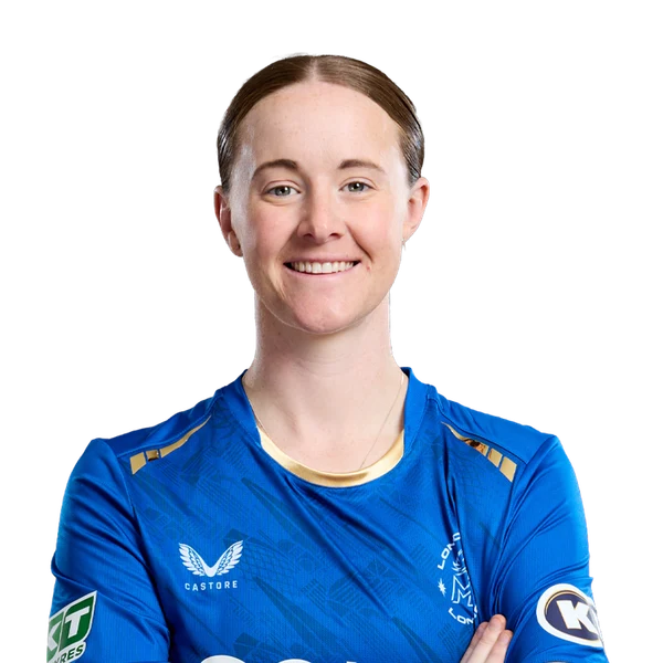 Kirstie Gordon portrait in Official MI London 2026 squad shirt