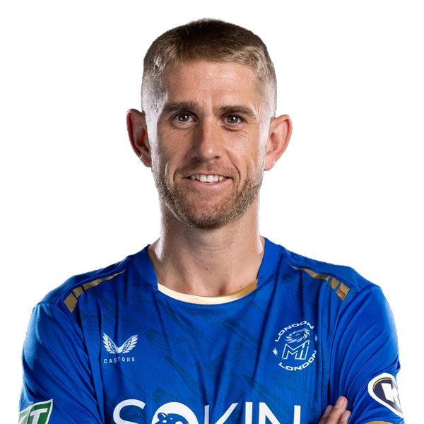 Olly Stone portrait in Official MI London 2026 squad shirt