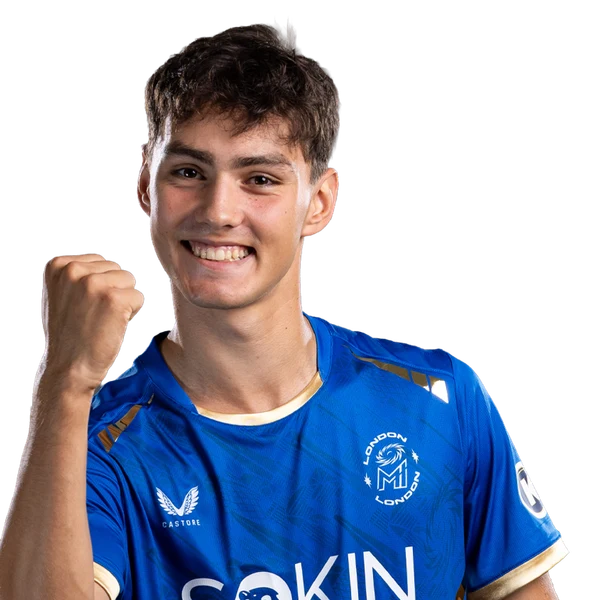 Seb Morgan portrait in Official MI London 2026 squad shirt