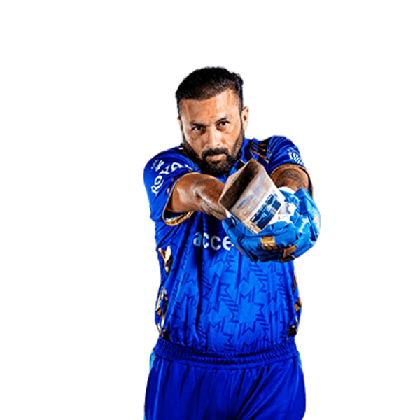 Sunny Patel portrait in Official MI New York 2026 squad shirt