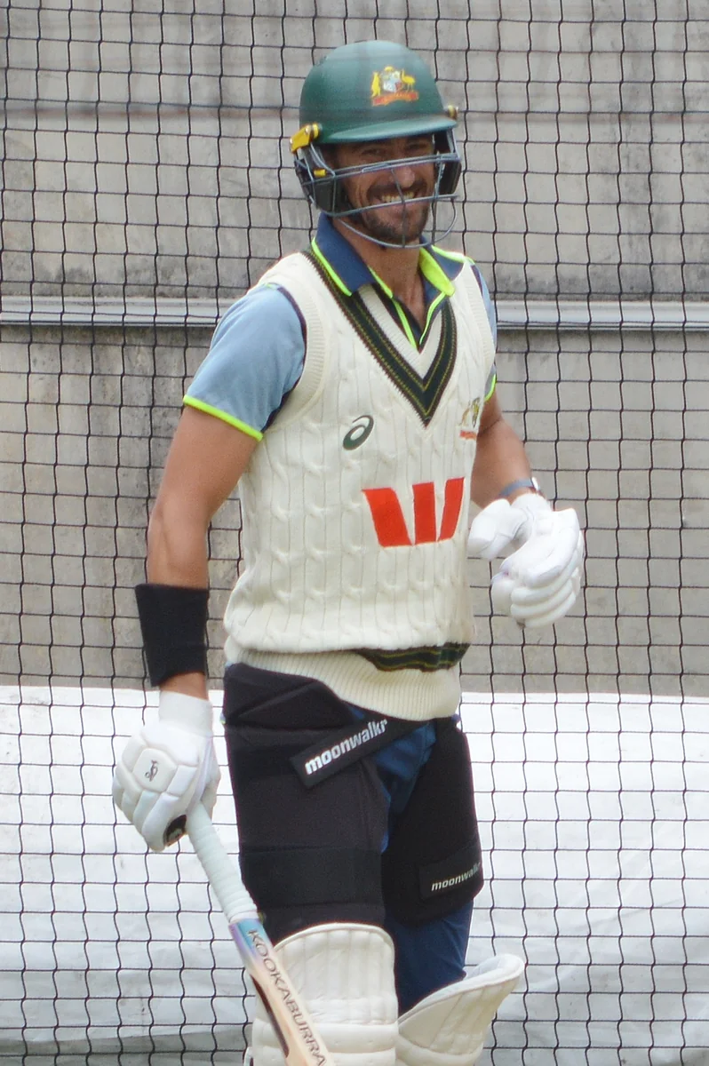 Mitchell Starc during an Australia practice session at the MCG in December 2025