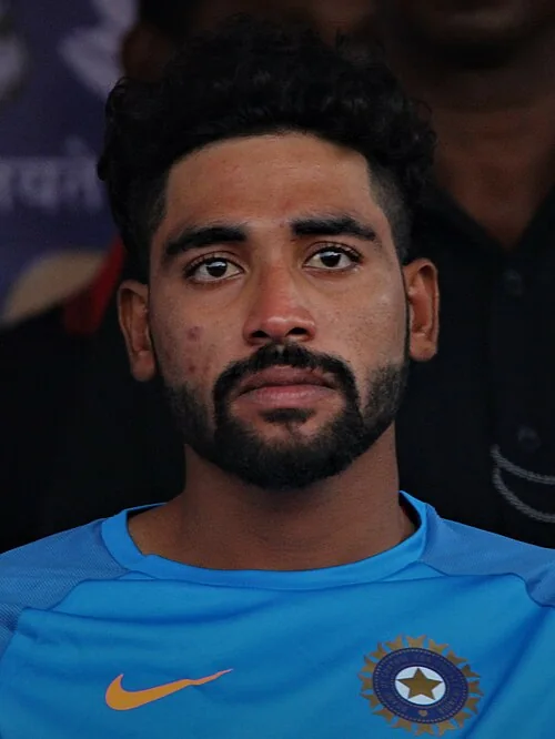 Mohammed Siraj at a cricket anti-drug campaign in 2017 Mohammed Siraj at a cricket anti-drug campaign in 2017
