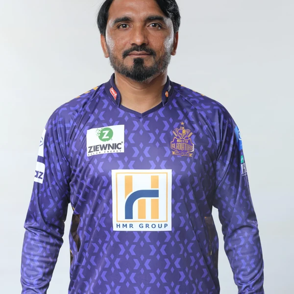 Ali Majid portrait in Official Quetta Gladiators squad shirt