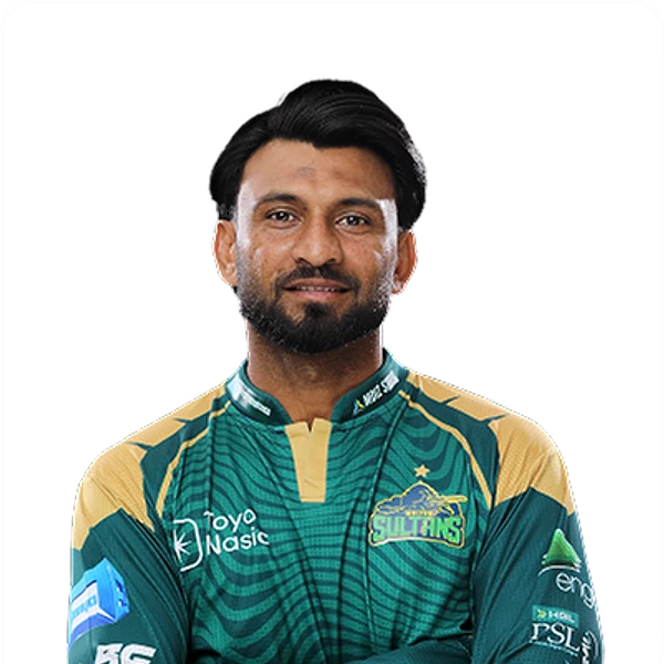 Muhammad Imran Randhawa portrait in Official Multan Sultans HBL PSL 11 squad shirt