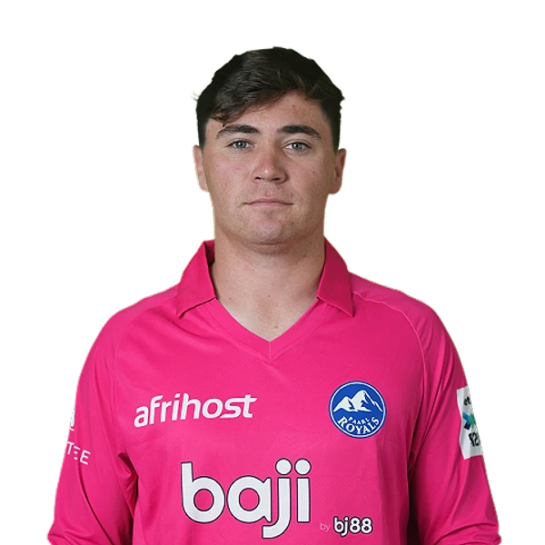 Keagan Lion-Cachet portrait in Official Paarl Royals Season 4 squad shirt