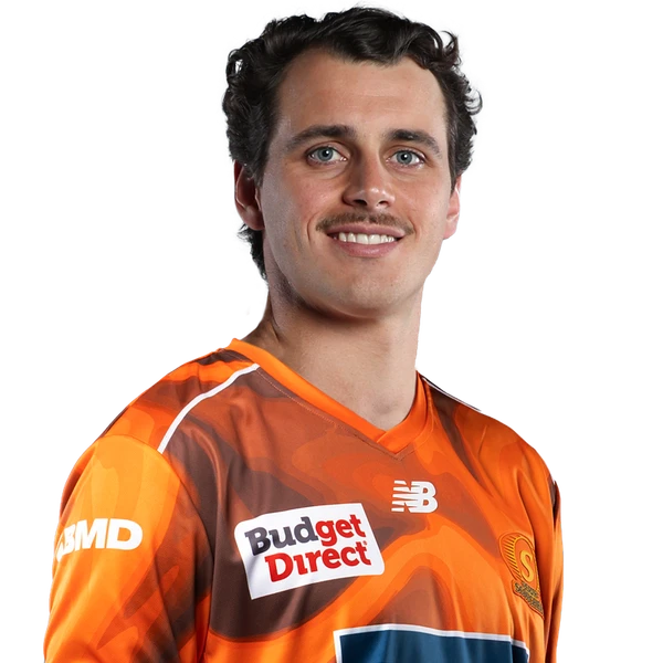 Lance Morris portrait in Official Perth Scorchers BBL squad shirt Lance Morris portrait in Official Perth Scorchers BBL squad shirt